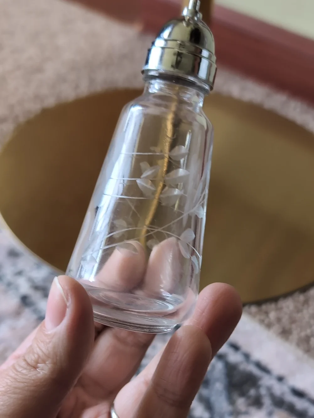 Vintage Glass Salt Shaker